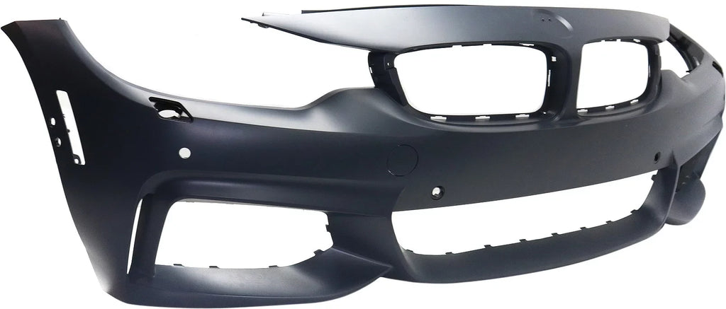 Front BUMPER COVER Compatible For 4-SERIES 2014-2018 Primed with M Sport Line with HLW PDC Sensor Holes/IPAS/Cam Conv/Coupe/HB - CAPA