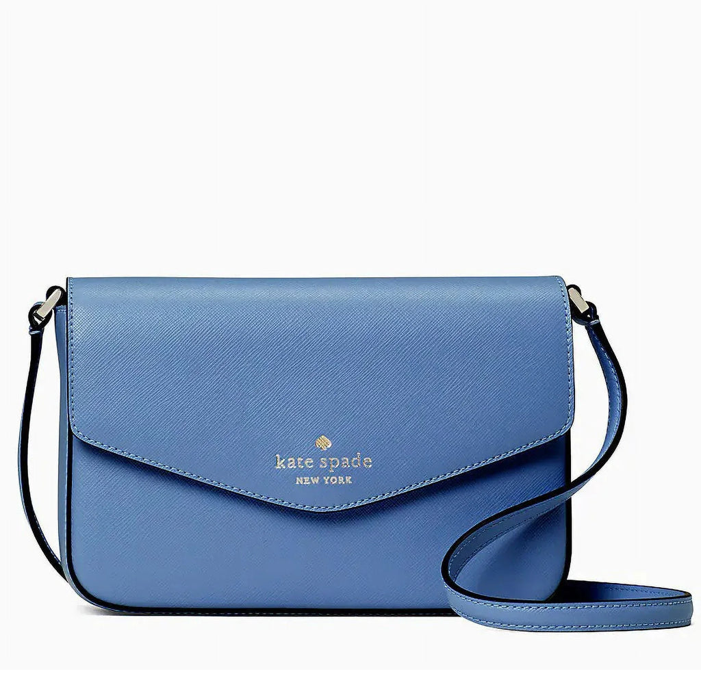 Kate Spade New York Women's Saffiano Leather Sadie Envelope Crossbody Bag (Fresh Blueberry)