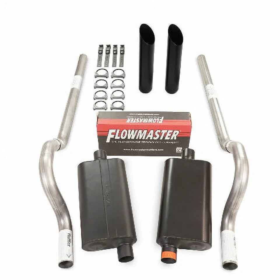 62-74 Mopar B Body Car 2.5" Dual Exhaust Kit Flowmaster 50 Series Rear Exit BW