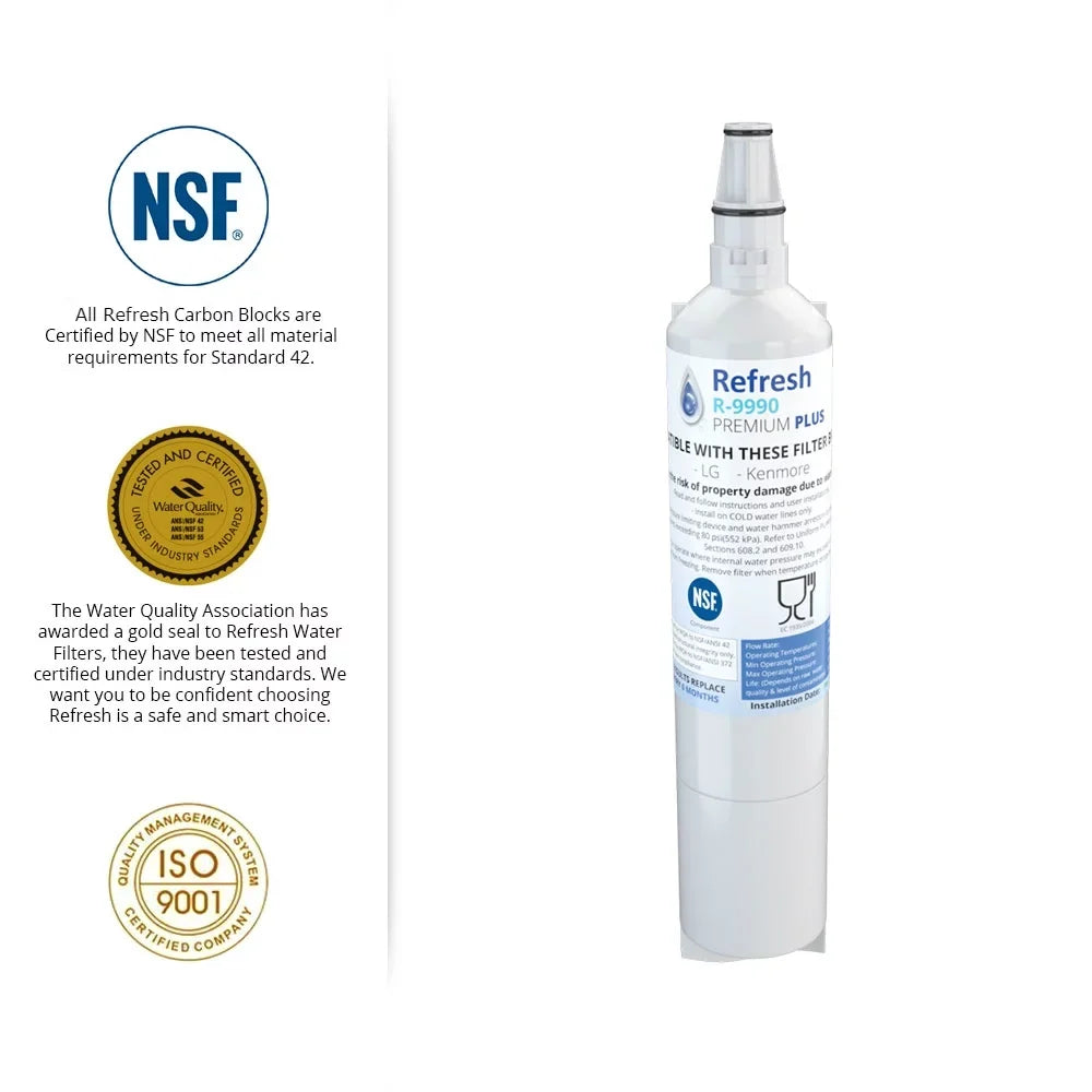 Replacement Water Filter For Tier1 RWF1051 -by Refresh (2 Pack)