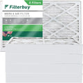 Filterbuy 8x24x4 MERV 8 Pleated HVAC AC Furnace Air Filters (5-Pack)