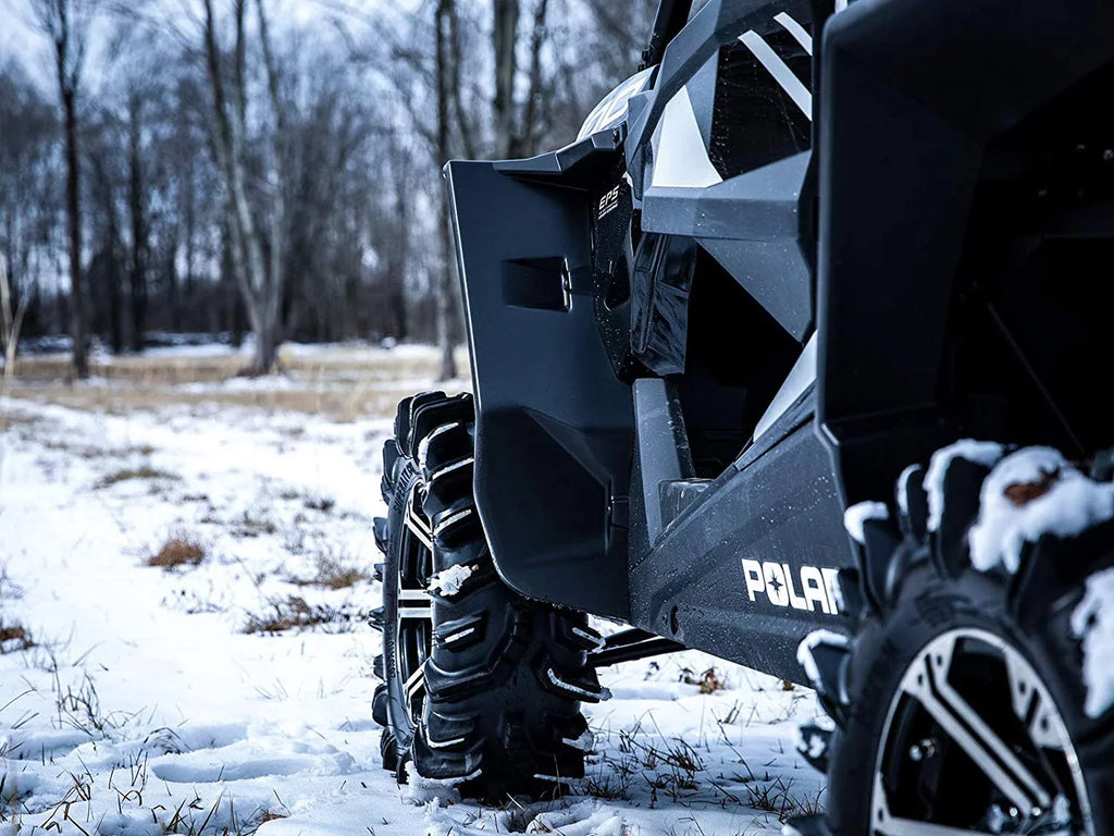 SuperATV Fender Flares Mud Guards for 2016|2020 Polaris RZR S 1000/2019|2020 RZR S4 1000|2 Front Flares, 2 Rear Flares|8.5" of Protection on Each Side vs. 4" Stock|FF-P-RZR-001#ASIN