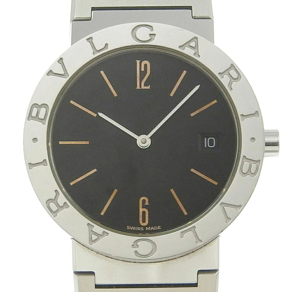 Pre-Owned Bvari BVARI Watch BB33SS Stainless Steel Quartz Analog Display Jet Dial Buari Men's I220823033 (Fair)