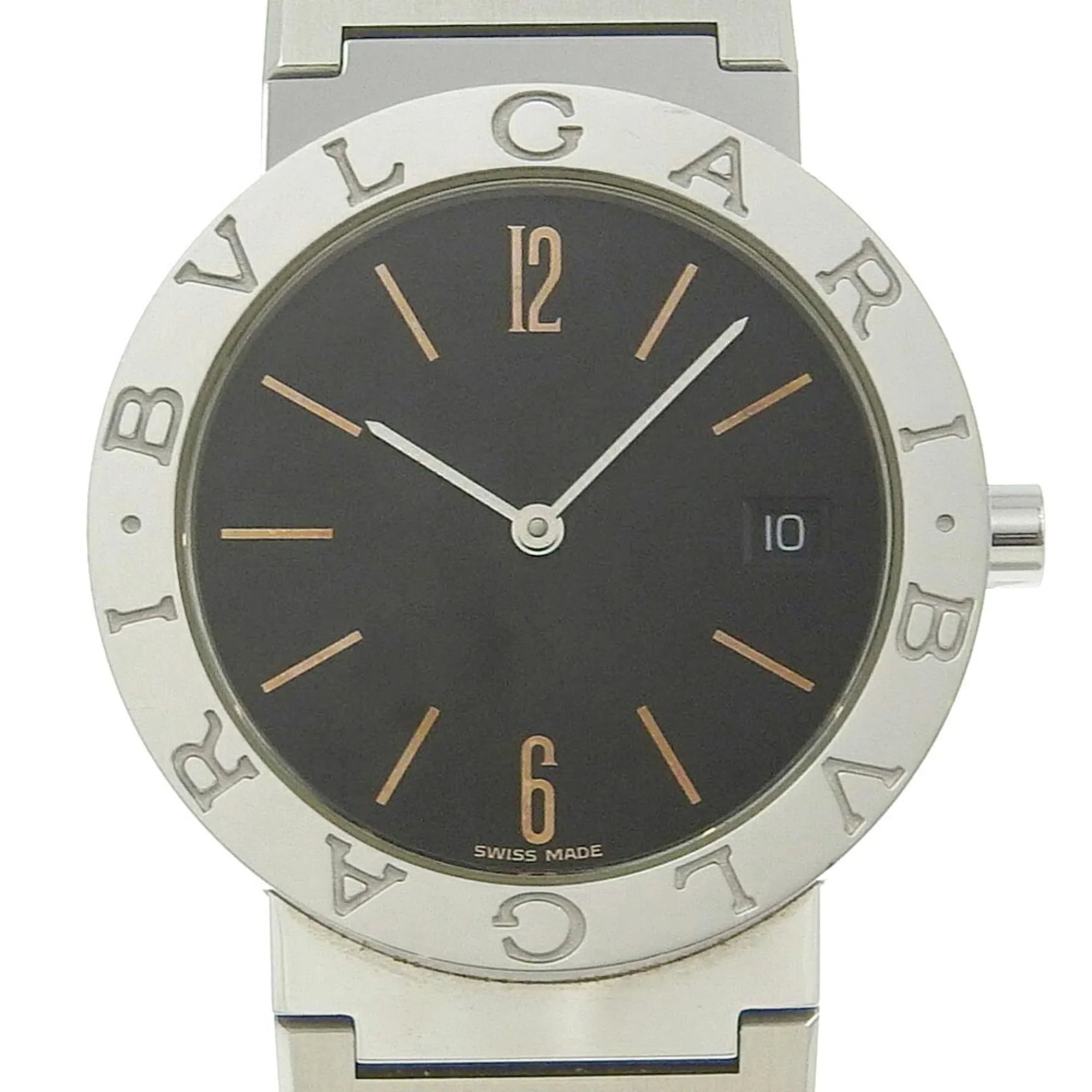 Pre-Owned Bvari BVARI Watch BB33SS Stainless Steel Quartz Analog Display Jet Dial Buari Men's I220823033 (Fair)