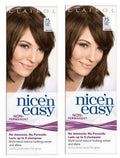 Clairol Nice n' Easy Hair Color #75 Light Ash Brown (Pack of 2) UK Loving Care + Makeup Blender Stick, 12 Pcs