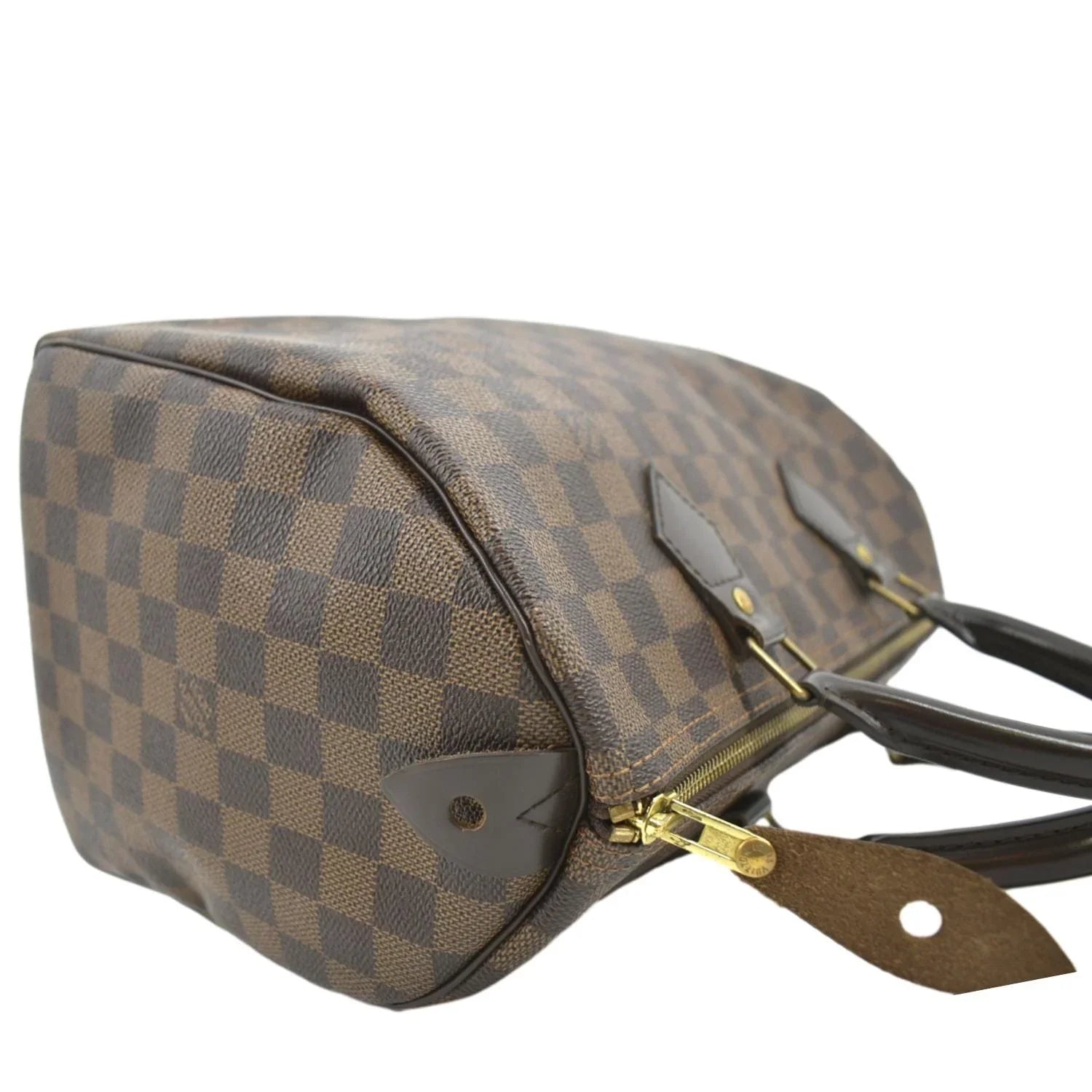 Pre-owned LOUIS VUITTON Speedy 25 Damier Ebene Satchel Bag Brown