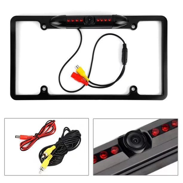 Backup Camera Rearview License Plate Frame for JVC KWV230BT KW-V230BT Jet