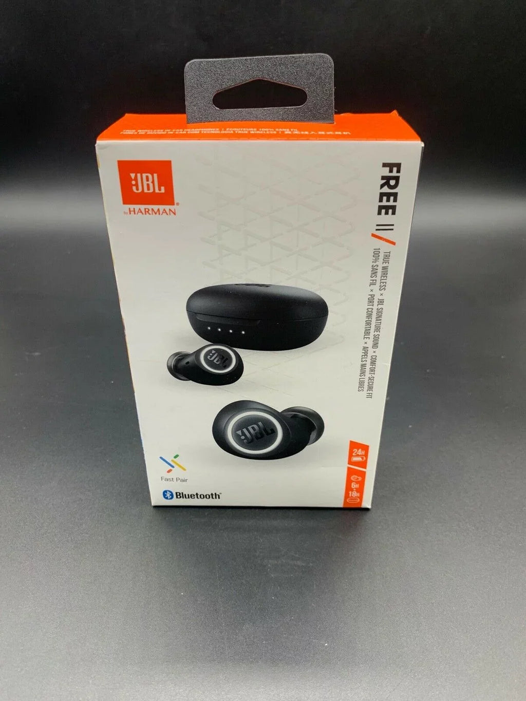 Restored JBL JBLFREEIITWSBLKAM Free II In-Ear Bluetooth Truly Wireless Headphones - Ebony (Refurbished)