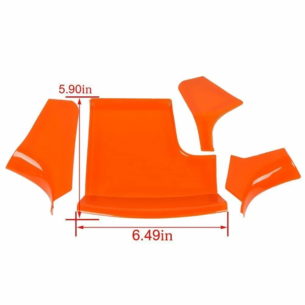 Teledu 17x Orange Set Center Console Dash Panel Cover Trim Kit