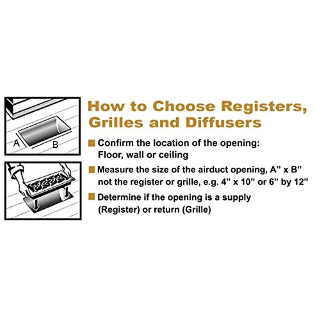 Decor Grates ADH212-NKL Floor Register, 2x12, Brushed Nickel
