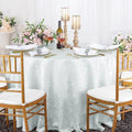 Wedding Linens Inc. 108" Round Damask Jacquard Polyester Tablecloth Table Cover Linens - White