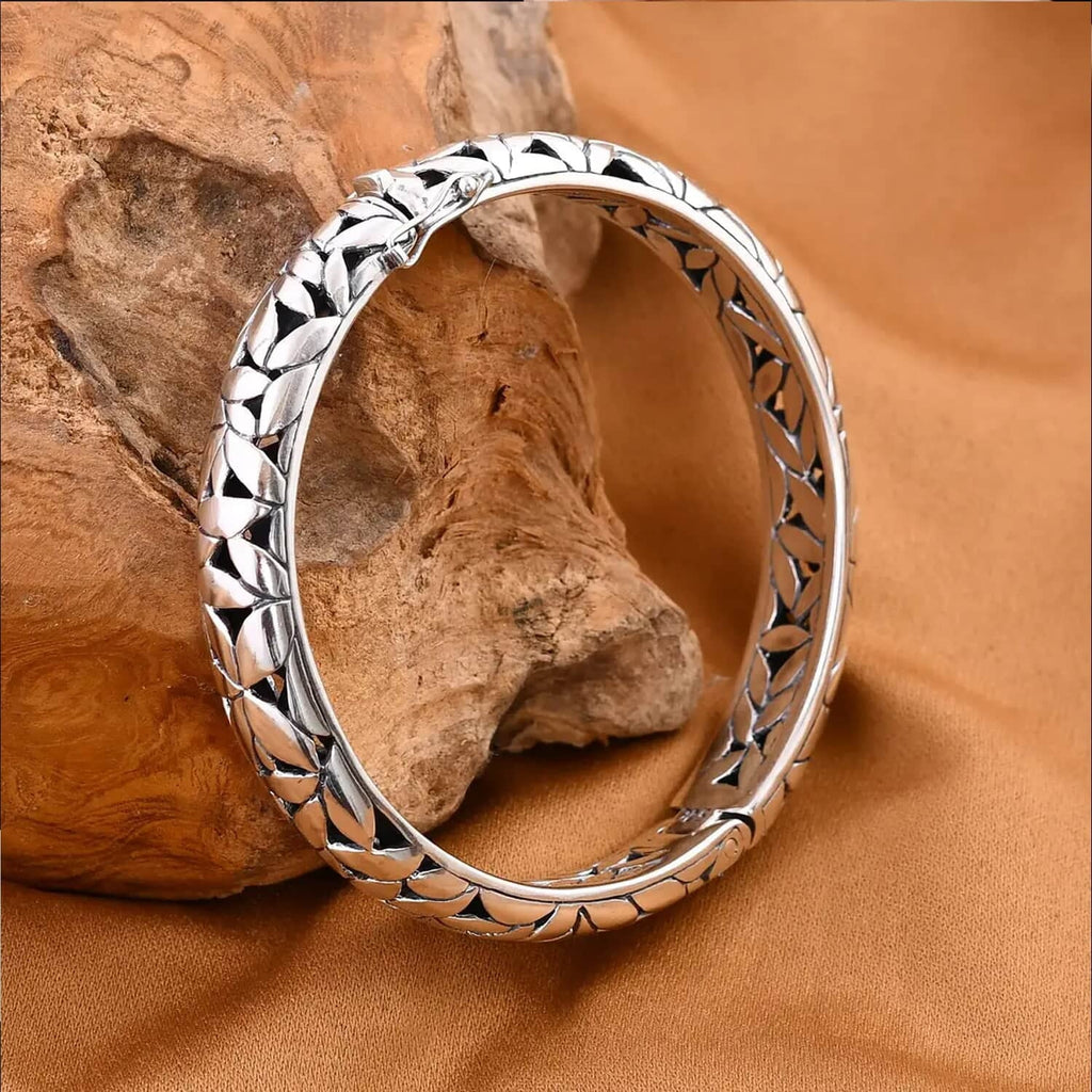 Shop LC BALI LEGACY 925 Sterling Silver Bangle Cuff Bracelet Jewelry Size 8" 38.70 Grams Birthday Mothers Day Gifts for Mom