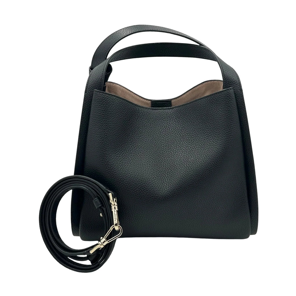 Kate Spade Knott Plaid Stitched Medium Crossbody Tote - Ebony