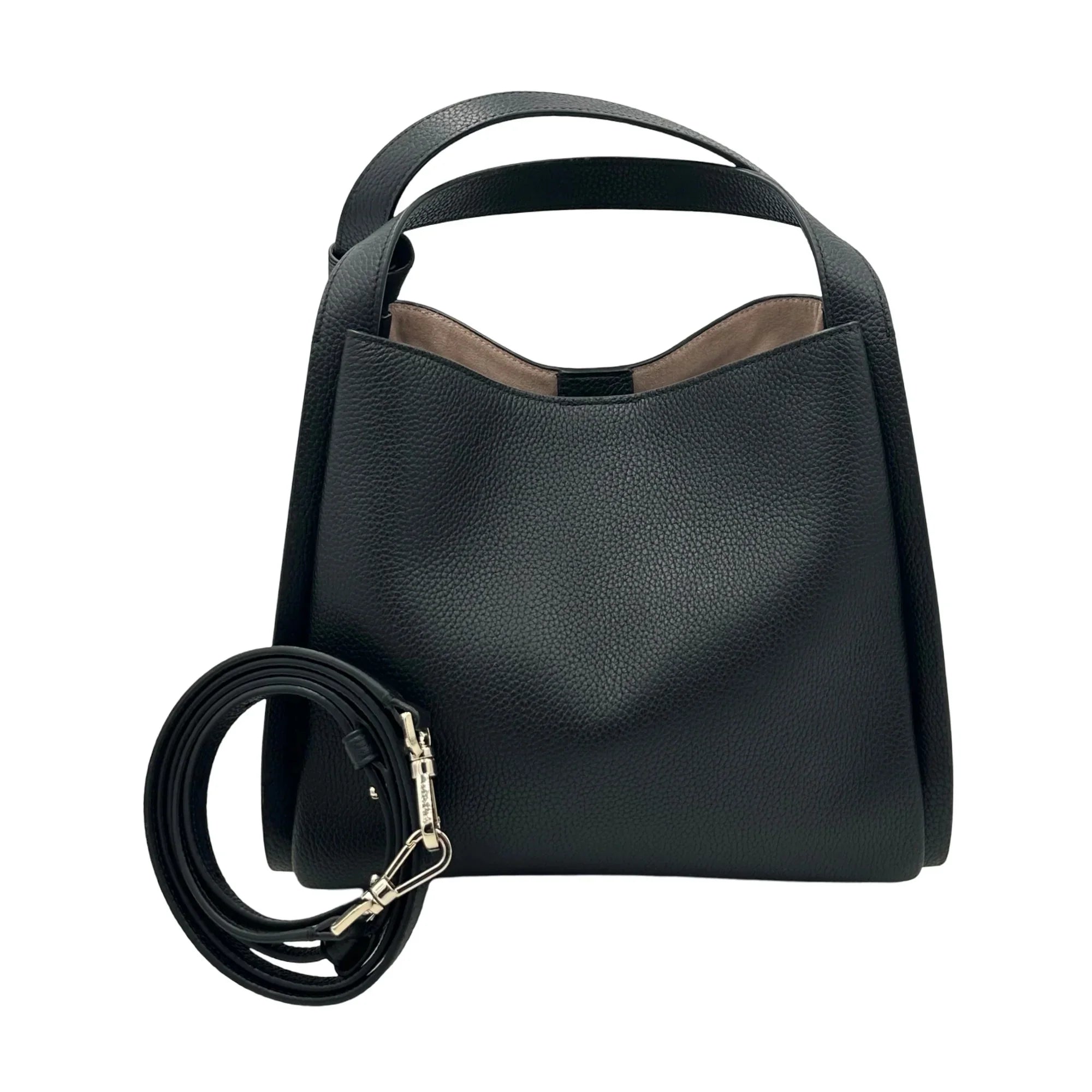 Kate Spade Knott Plaid Stitched Medium Crossbody Tote - Ebony