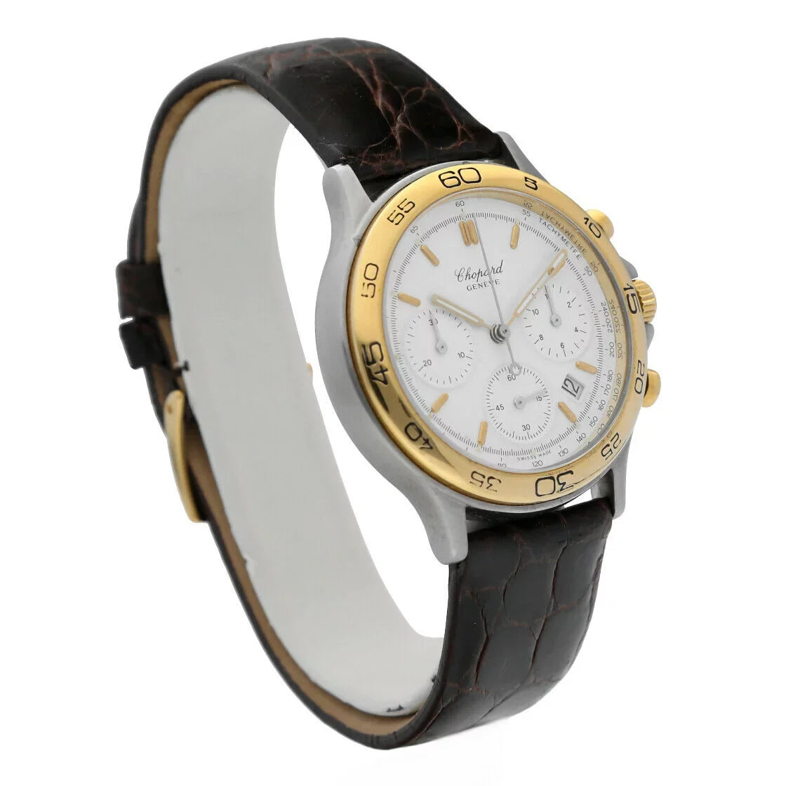 Chopard 8144 Chronograph Two Tone 18K Gold/Steel Quartz Classic Men's Watch W/B
