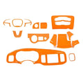 Teledu 17x Orange Set Center Console Dash Panel Cover Trim Kit