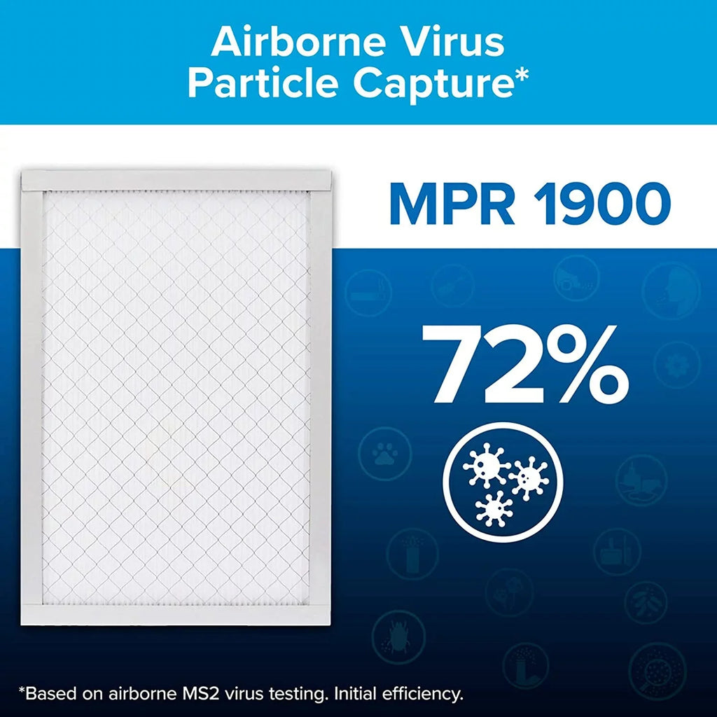 Filtrete 12x24x1 Air Filter, MPR 1900, MERV 13, Healthy Living Ultimate Allergen 3-Month Pleated 1-Inch Air Filters, 2 Filters