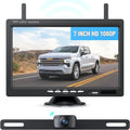 eRapta Wireless Backup Camera 1080P HD 7 Inch Monitor IP69 Waterproof IR Night Vision for RV/Trailer/Truck/Van AWT7
