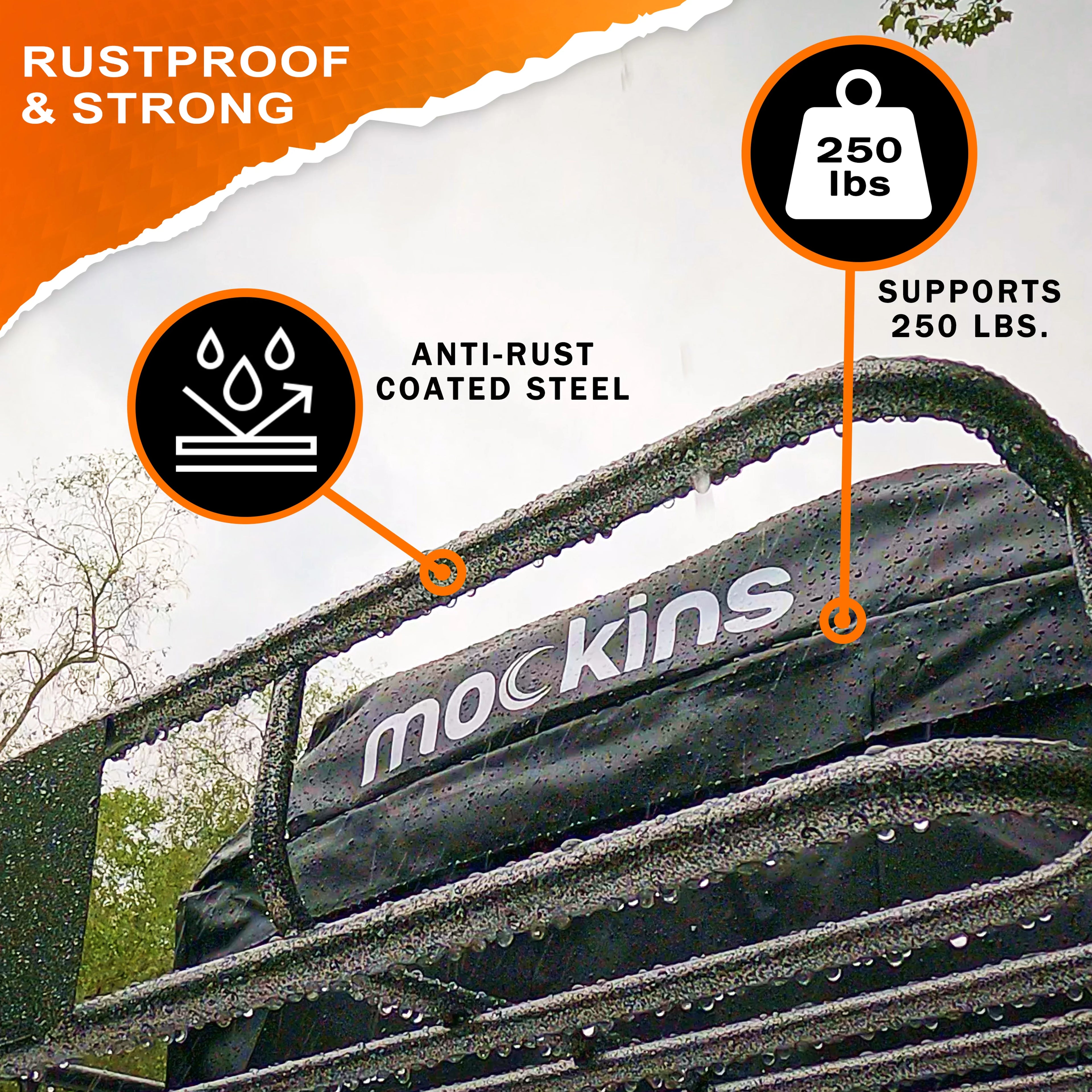 Mockins Rooftop Cargo Carrier Basket - Adjusts from 43-64"L x 39"W x 6"H | 250 lbs. Capacity Cargo Basket + Exterior Automotive Accessories.