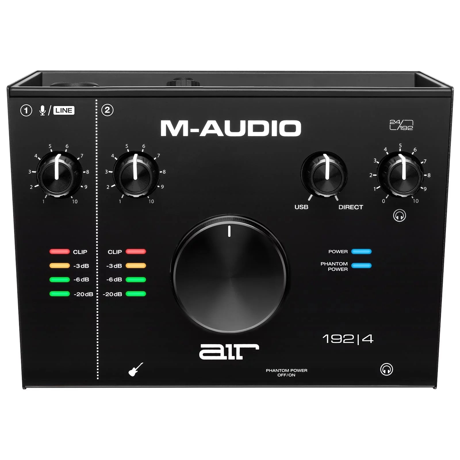 M-Audio AIR 192 | 4 2-In/2-Out 24/192 USB Audio Interface with Universal 10FT Yellow Sure-Fit XLR Cables Package