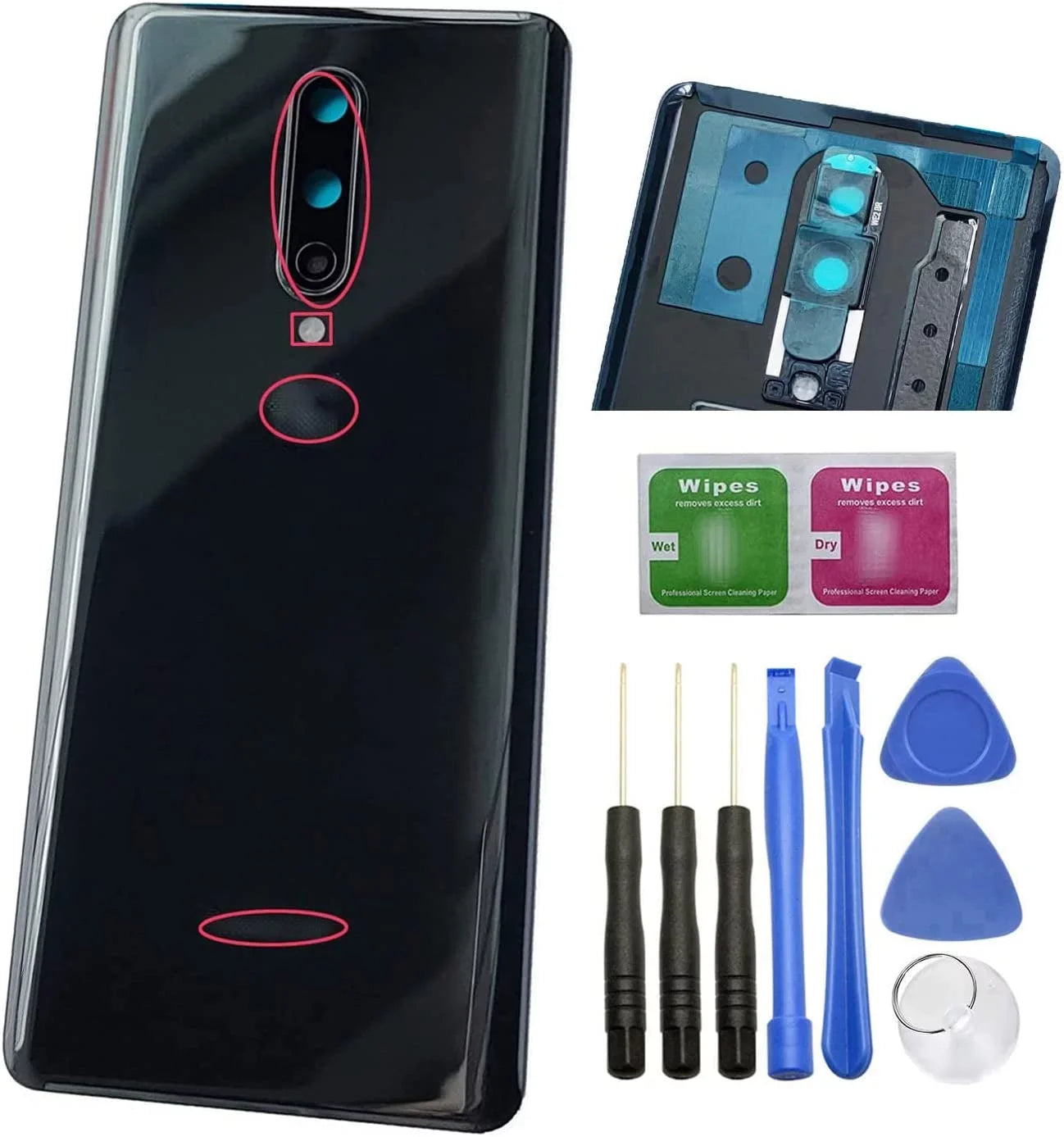 for OnePlus 8 Rear Panel Back Glass Door Cover Replacement for OnePlus 8 6.55,8 5G UW Verizon,8 5G