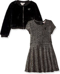 Juicy Couture Girls' Toddler 2 Pieces Dress Set, Gold Jet 3T