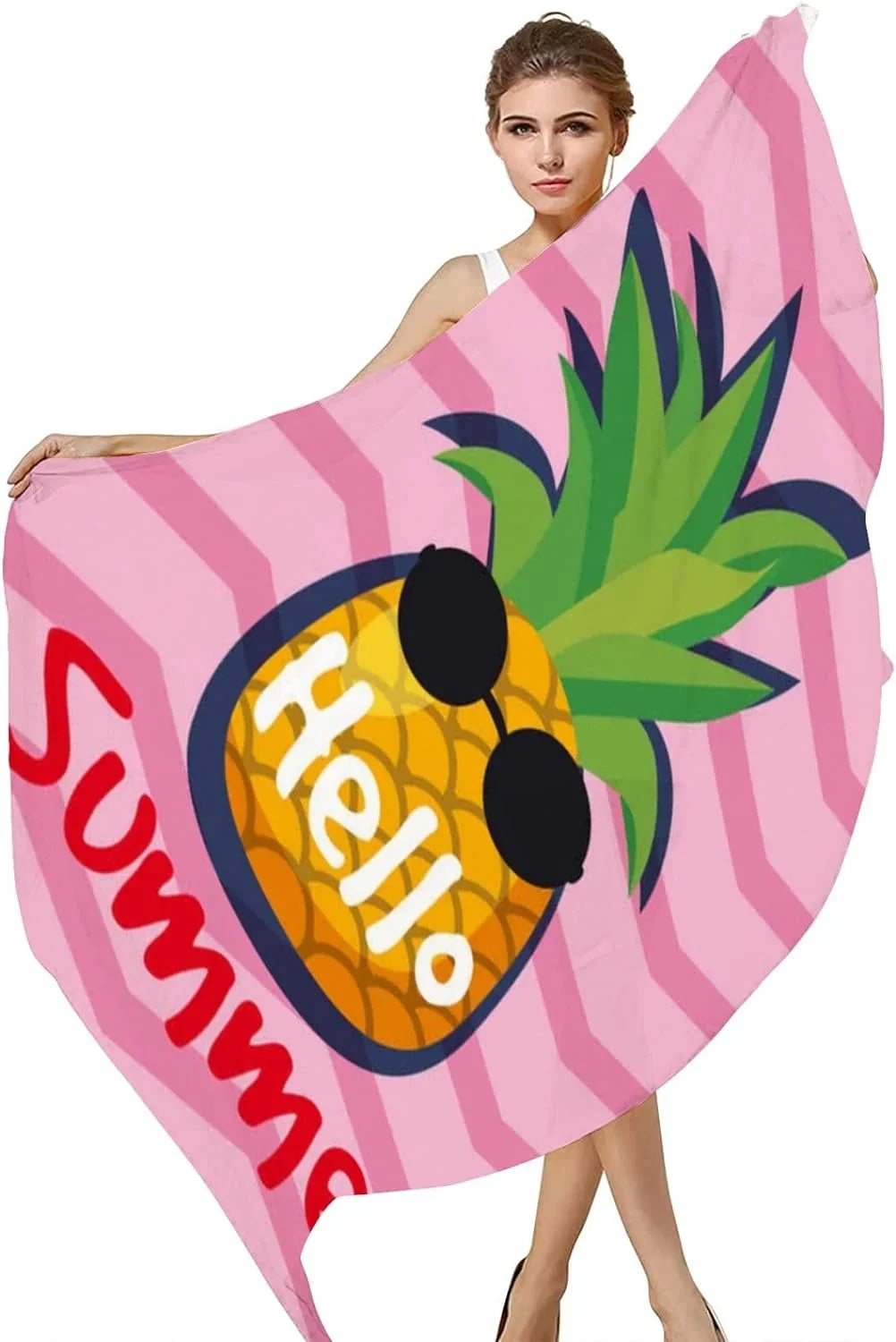 Hyjoy Beautiful Summer with Pine Long Silk Neck Scarf Mass Shawl Wrap Scarves for Women Girls