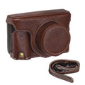 Portable Camera Case Synthetic Leather Camera Carry Bag with Shoulder Strap Replacement for Fujifilm X100V/ X100F Camera