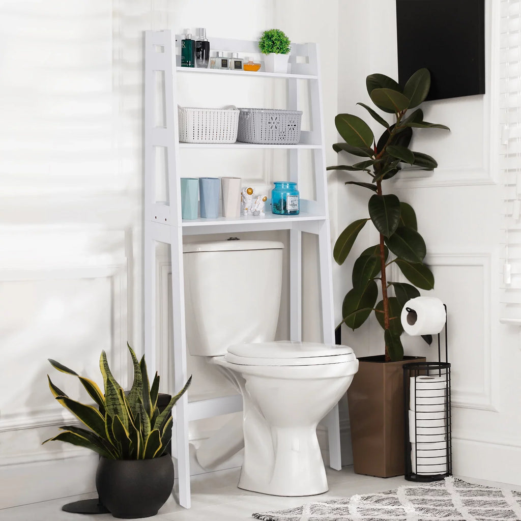 ZENSTYLE Over The Toilet Storage Rack 3-Tier Organizer Shelf Bathroom Space Saver White