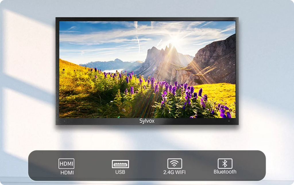 Restored SYLVOX Outdoor TV, 55" Full Sun Outdoor Smart TV, 2000nits 4K UHD High Brightness, IP55 Waterproof Outside Television Built-in APP, Support WiFi Bluetooth Pool Series (Refurbished)
