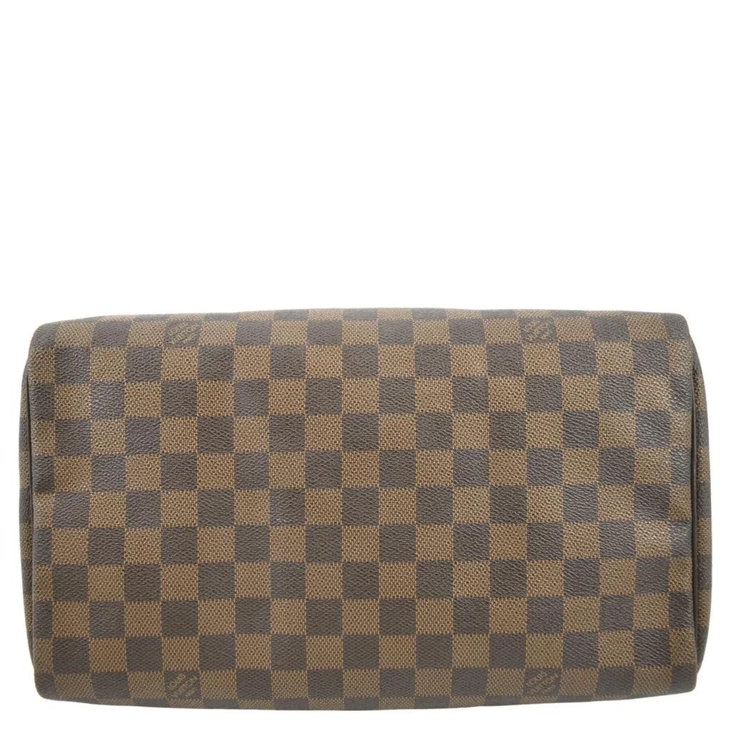Pre-owned LOUIS VUITTON Speedy 25 Damier Ebene Satchel Bag Brown