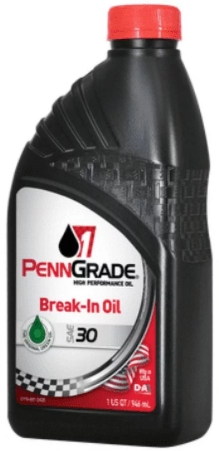 PENN GRADE 1 71206, Break-In Oil SAE 30, Works with Diesel and Gasoline Engines, 8 Quart