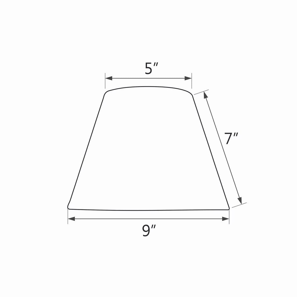 Aspen Creative 32032 Transitional Hardback Empire Shape Spider Construction Lamp Shade in Flaxen, 9" wide (5" x 9" x 7")