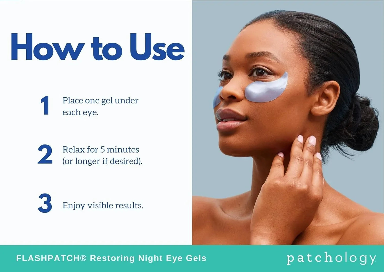 Patchology Flasatch Restoring Night Under Eye Gels Eye Masks, 30 Count