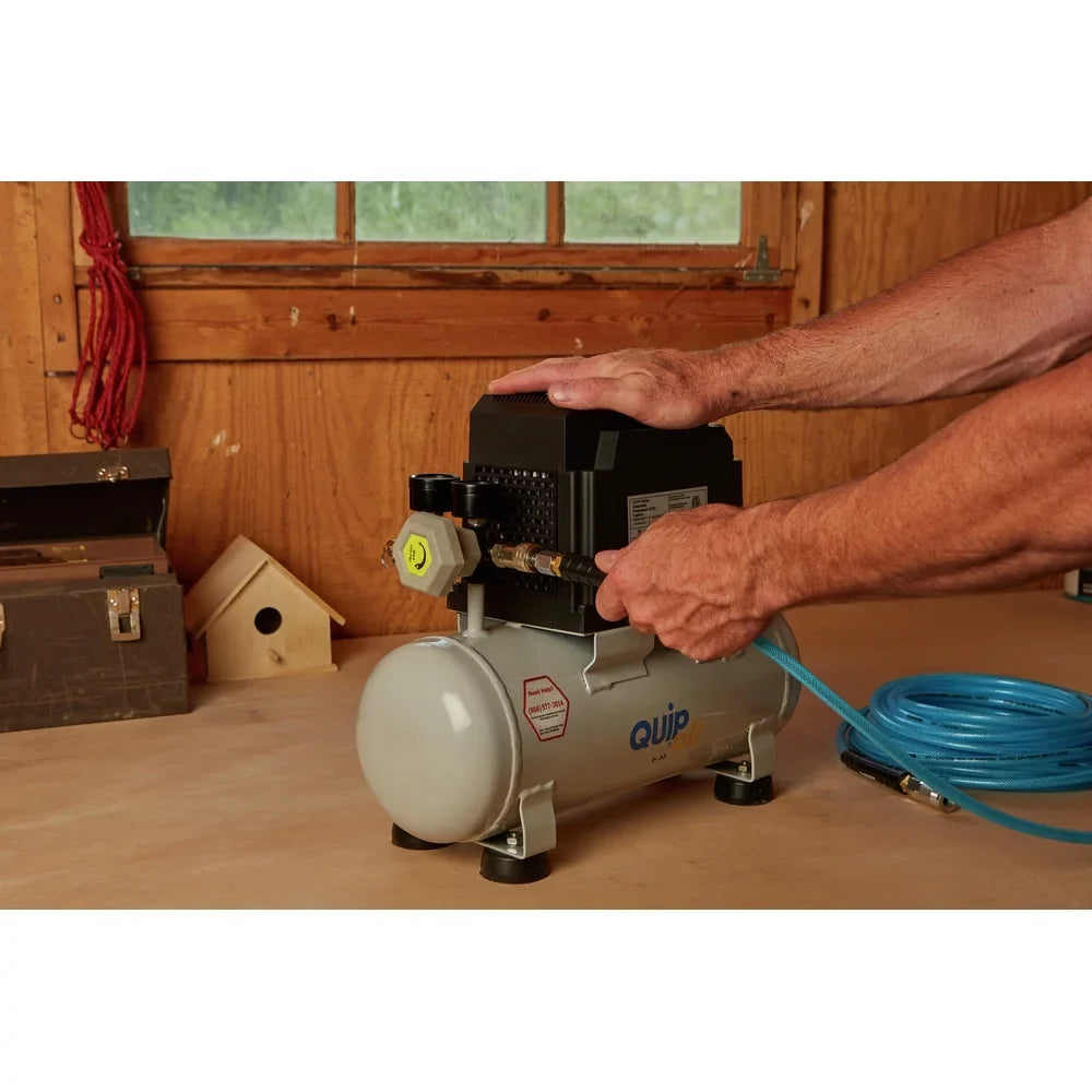 Quipall 2-.33 1/3 2 Gallon Oil-Free Hotdog Air Compressor