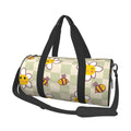 ZICANCN Retro Checkerboard Daisies Bees Travel Duffle Bag, Sports Tote Gym Bag Weekenders Bags for Women Men