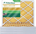 Filterbuy 25x32x2 MERV 11 Pleated HVAC AC Furnace Air Filters (4-Pack)