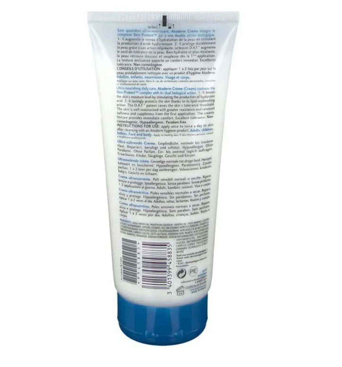 Bioderma Atoderm Creme Ultra-Nourishing - Moisturizer For Normal To Sensitive Dry Skin, 200ml