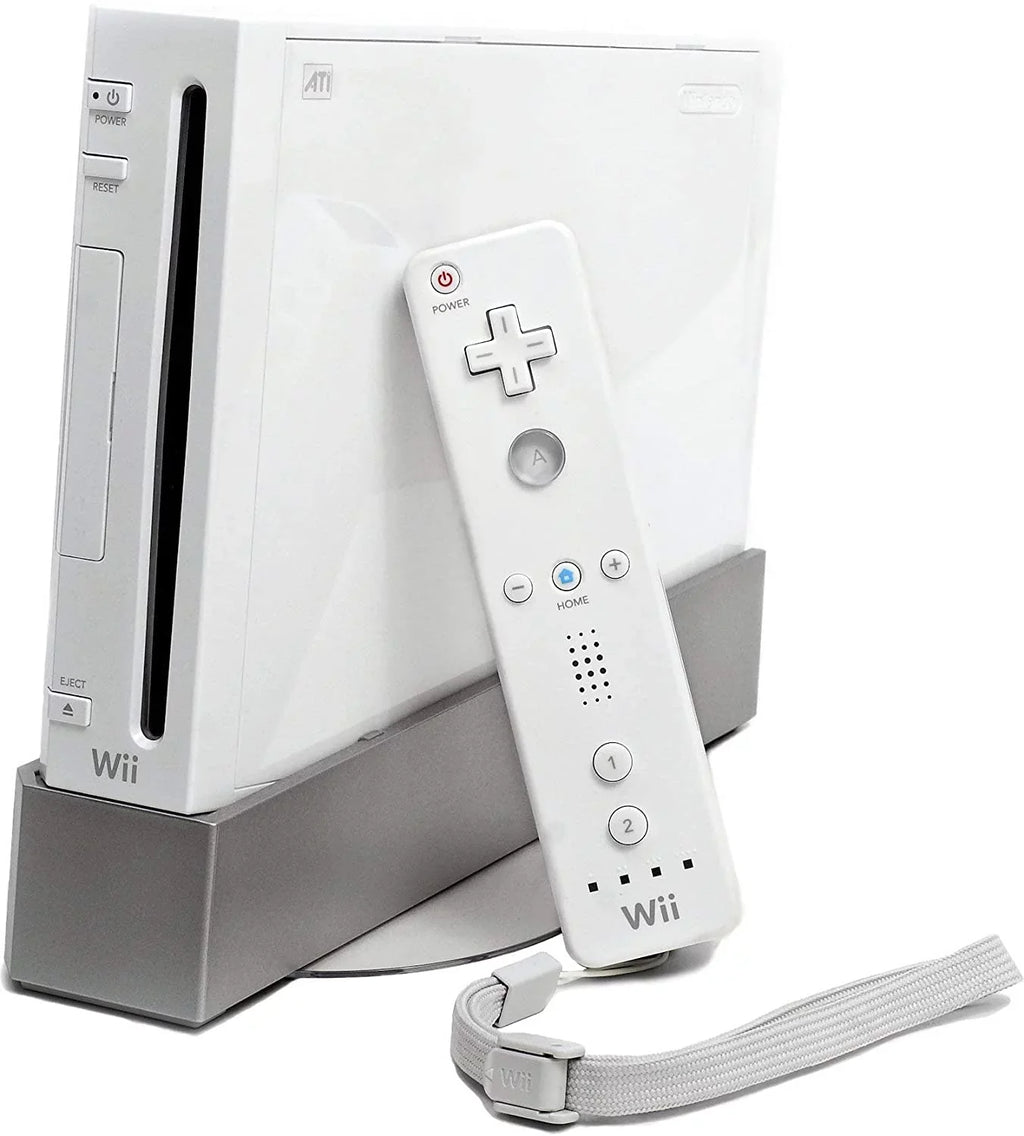 Nintendo Wii White Gaming Console + HDMI Cable Cleaning Kit BOLT AXTION Bundle Like New
