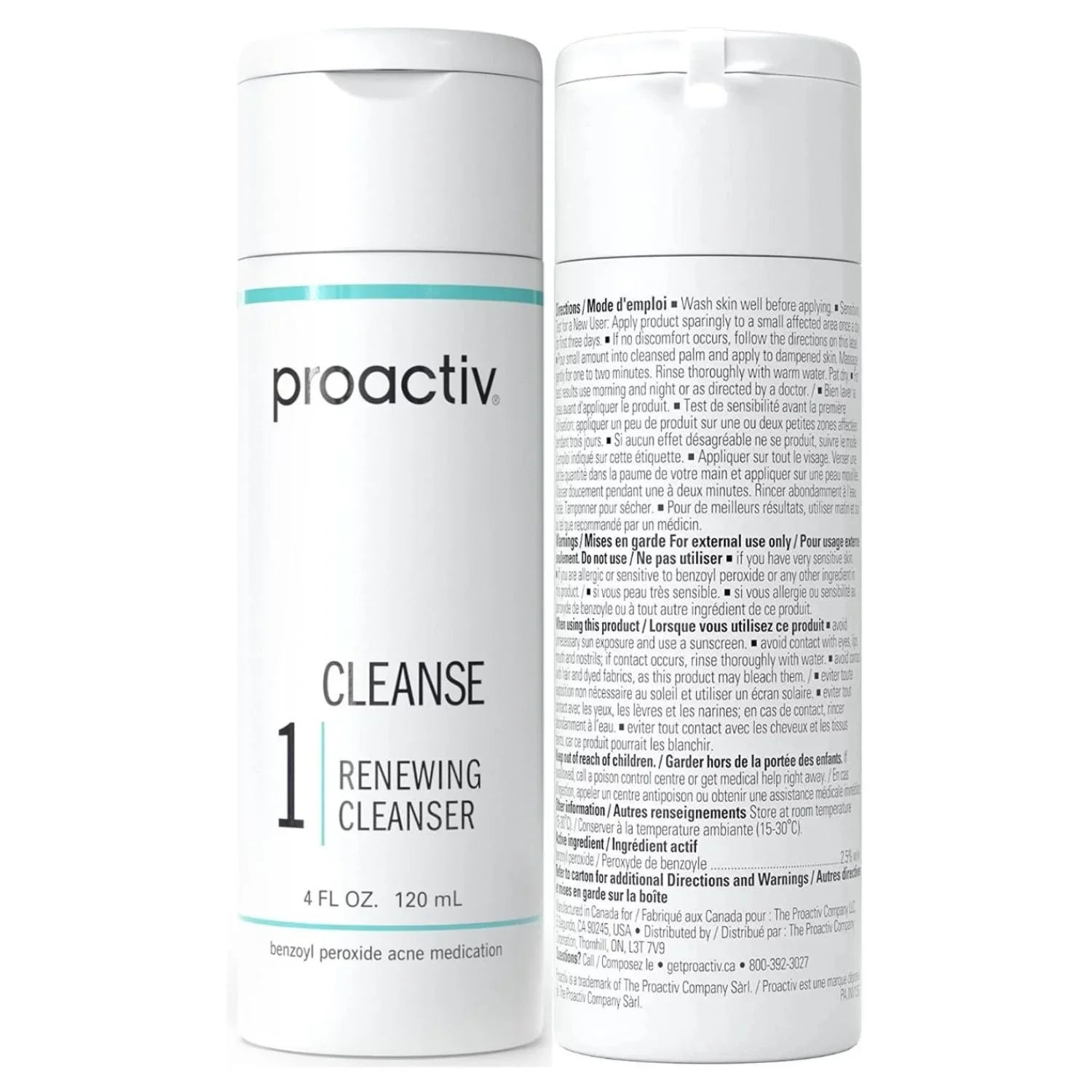 Proactiv Solution Renewing Cleanser Acne Medication Step 1 Cleanse Pack of 2, 4 oz Each