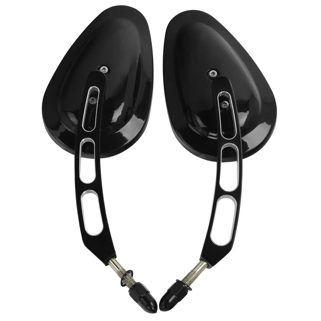 Teledu Dark Rear View Mirrors Harley Softail Deluxe FLSTN Fits 2005-2017 Fits 2016 8mm