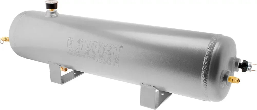 Vixen Horns Train Horn Kit for Trucks/Car/Semi. Complete Onboard System- 200psi Air Compressor, 3 Gallon Aluminum Tank, 4 Trumpets. Super Loud dB. Fits Vehicles like Pickup/Jeep/SUV VXO8330APRO/4124XC