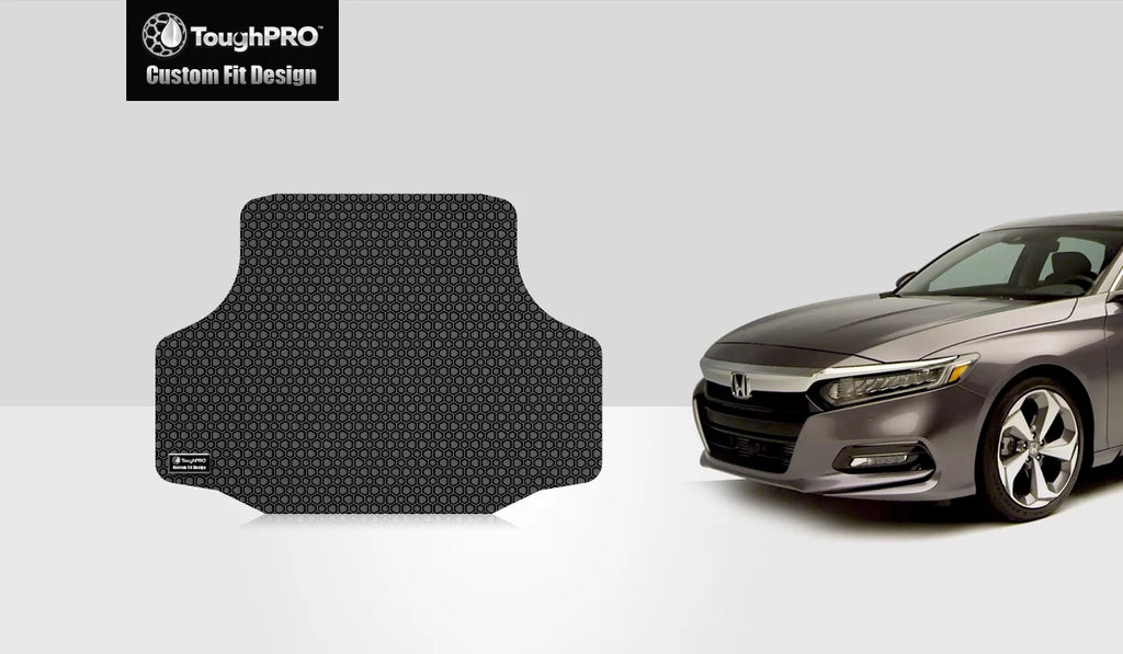TougRO - Trunk Mat Compatible with HONDA Accord - All Weather Heavy Duty (Made in USA) - Ebony Rubber - 2019