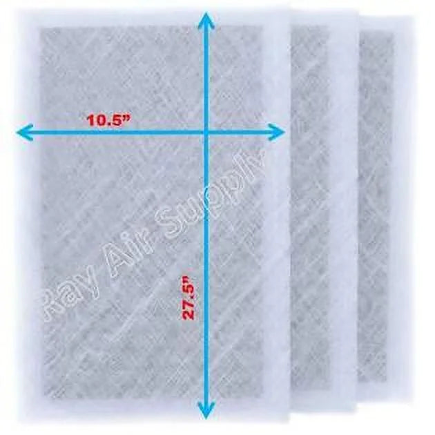 RAYAIR SUPPLY 12x30 Replacement Filter Pads Compatible with MicroPower Guard Air Cleaner 12x30 Refills (3 Pack) WHITE