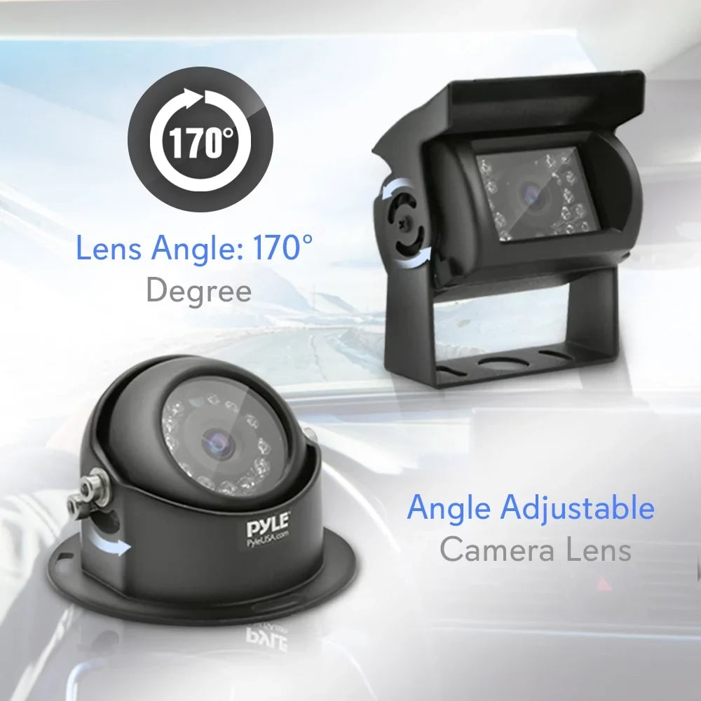 Pyle- Rear View / Backup Camera Systems with 7" -inch Display Monitor (with Quad View, 4-Cam Video Support)