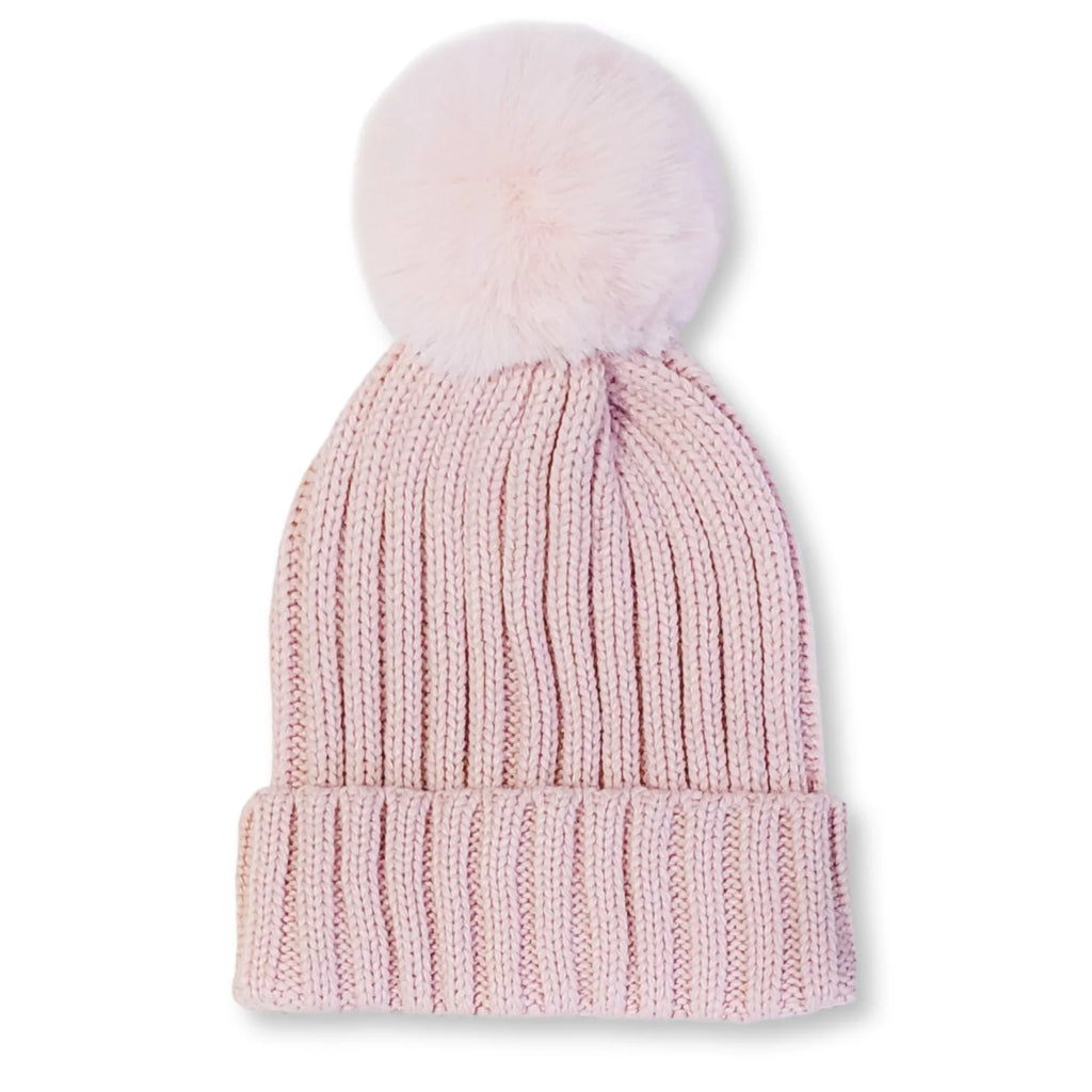 Vince Camuto Women's Faux Fur Pom Beanie Winter Hat with Gift Box