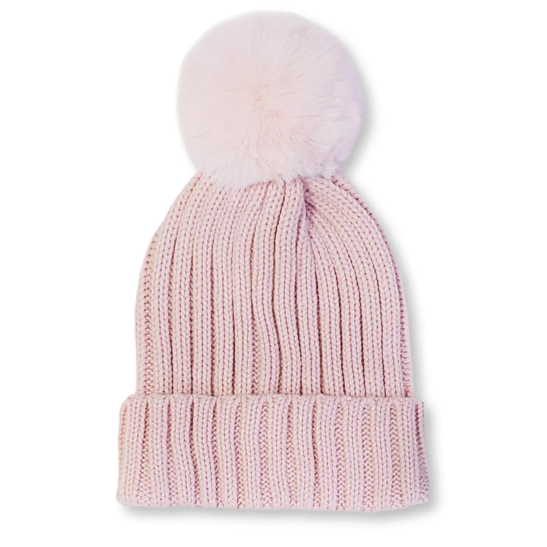 Vince Camuto Women's Faux Fur Pom Beanie Winter Hat with Gift Box