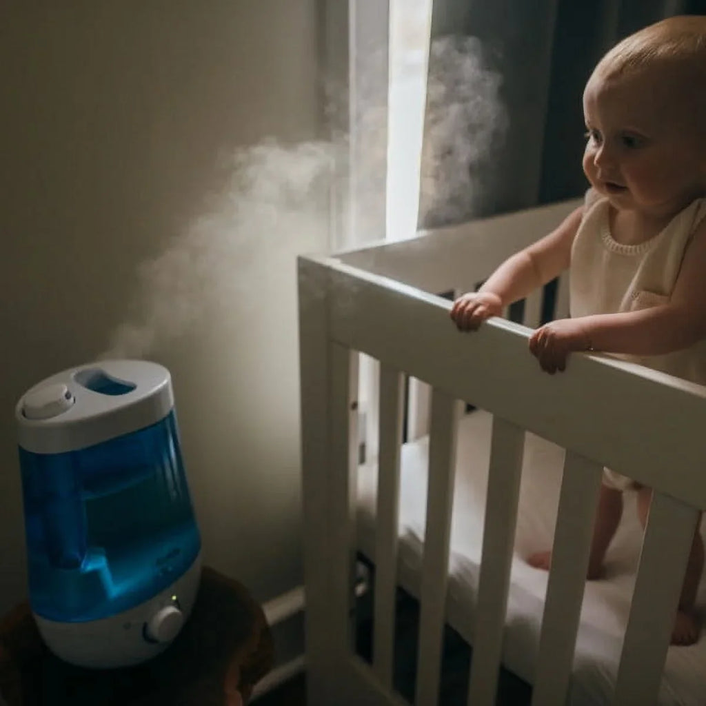 Dr. Brown's Cool Mist Ultrasonic Humidifier for Baby with Optional Diffuser and Night Light, Nursery