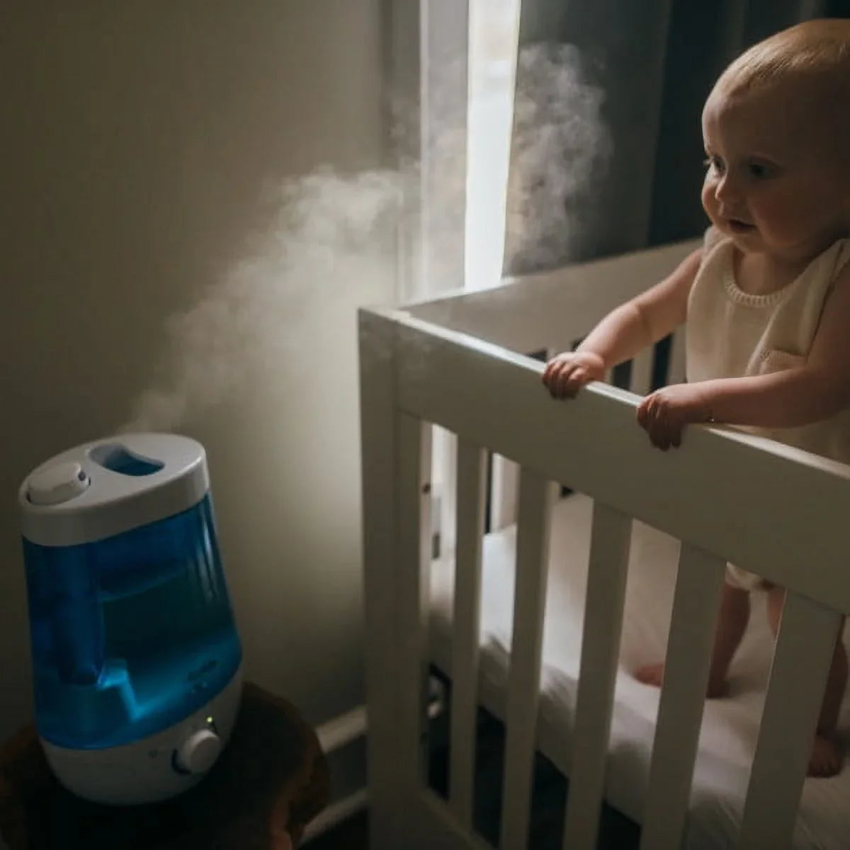 Dr. Brown's Cool Mist Ultrasonic Humidifier for Baby with Optional Diffuser and Night Light, Nursery