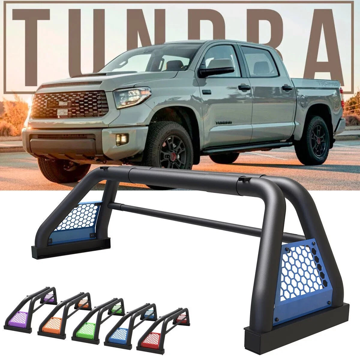Adjustable Truck Roll Sport Bar Chase Rack Bed Bar For 2000-2021 Tundra